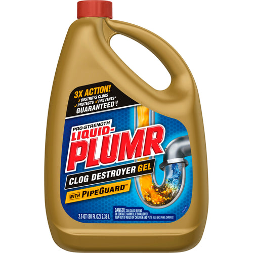 Pro-Strength Full Clog Destroyer Plus PipeGuard, 80 Ounces