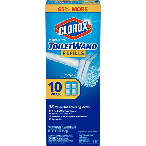 ToiletWand Disinfecting Refills, Disposable Wand Heads - 10 Count